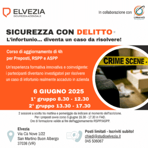 Locandina sicurezza con delitto del 6 giugno 2025